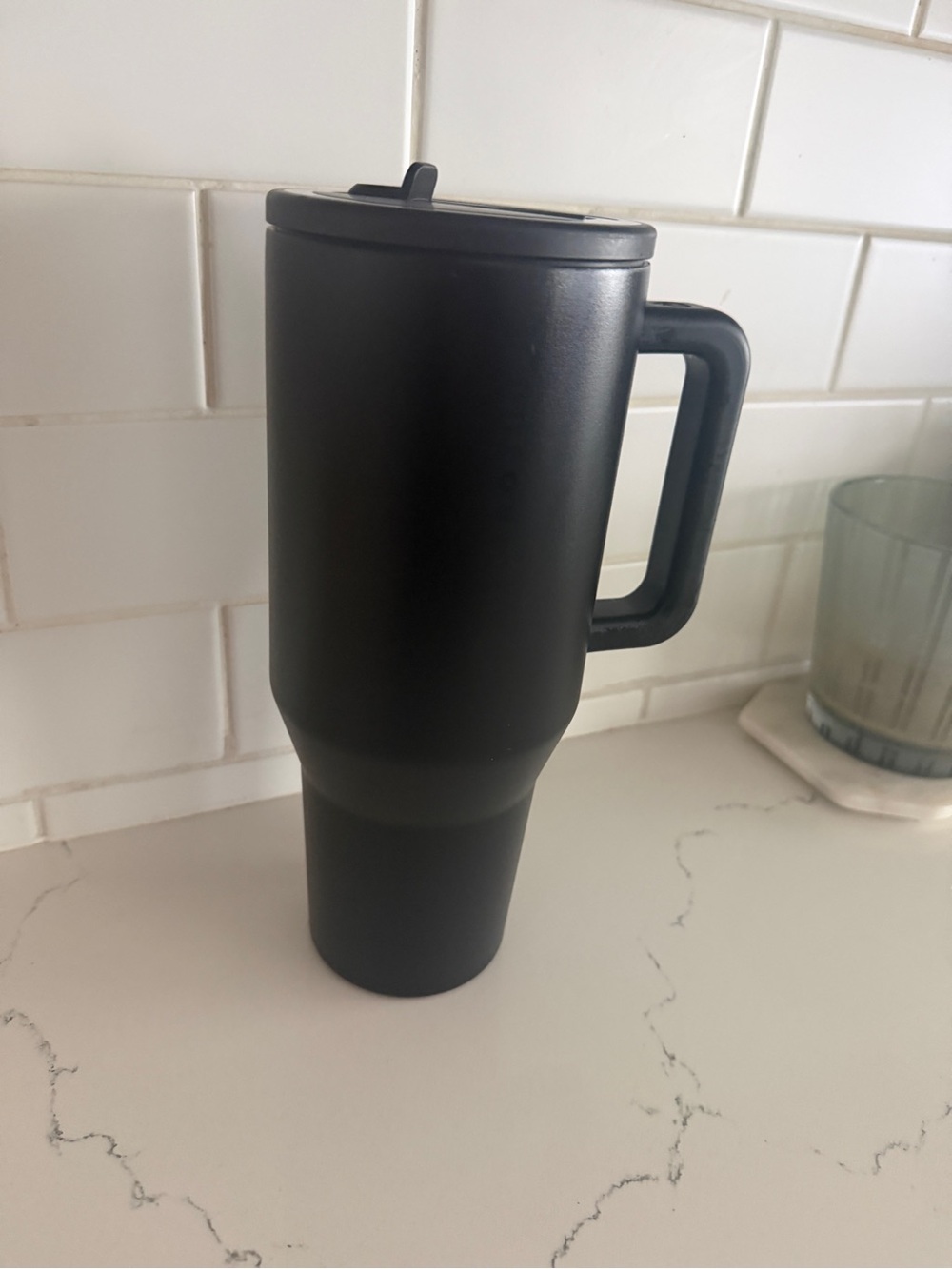 Black Insulated Travel Mug with Handle - 40 oz hydrojug